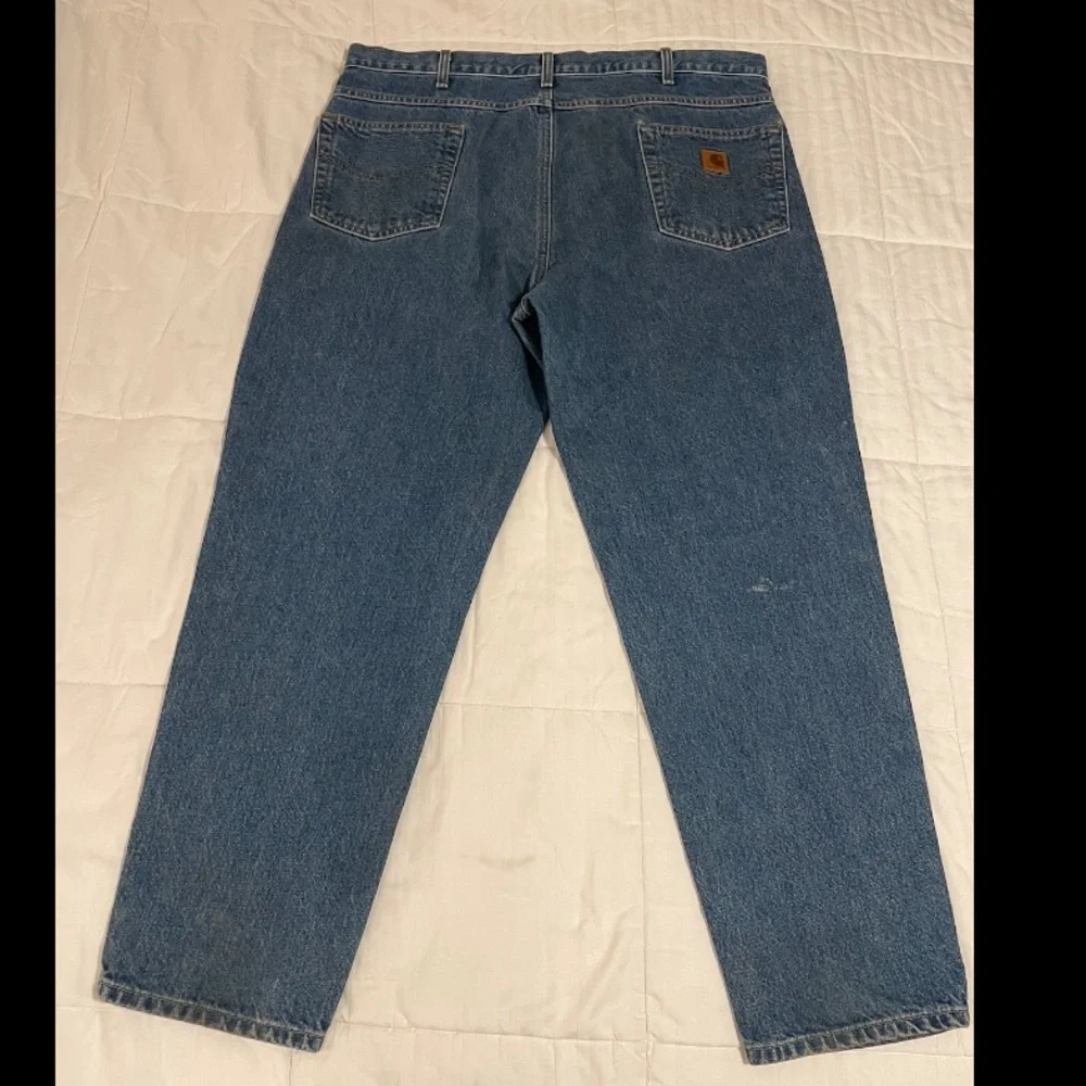 Vintage Carhartt Work Jeans Mens 40x30 Relaxed Fit B17 DST Thrashed Distressed
